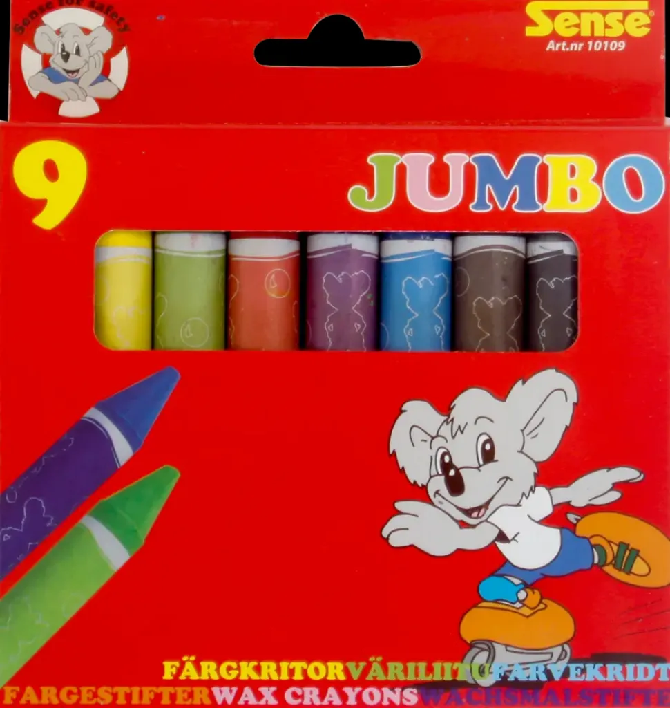 Sense Fedtfarver jumbo 9 stk.