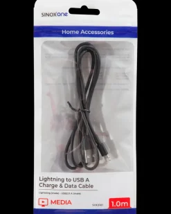 SINOX Lightningkabel 1 meter - sort