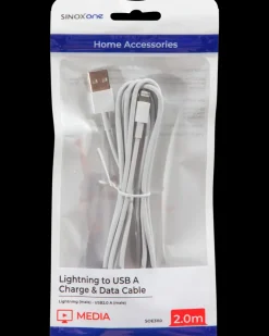 SINOX Lightningkabel 2 meter - hvid