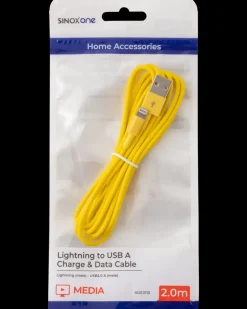 Sinox Lightningkabel gul 2m