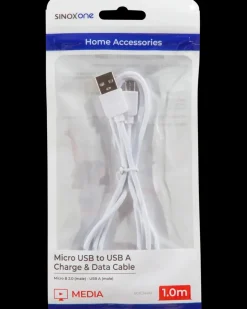 SINOX Micro-USB b-a 1 meter - hvid