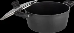 SJÖBO Gryde med låg 5,1 L - Stål look