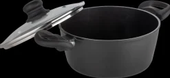 SJÖBO Gryde med låg 3,1 L - Stål look