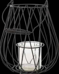 SJÖBO Lanterne med glasindsats H. 33 cm - metal