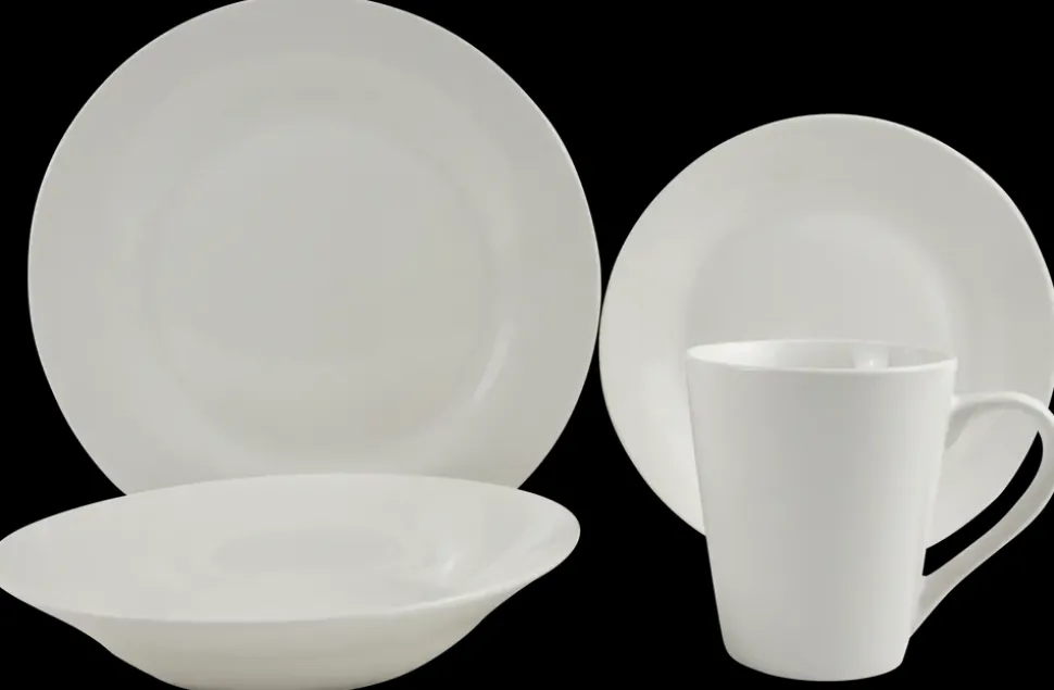 SJÖBO Service porcelæn 24 dele - hvid