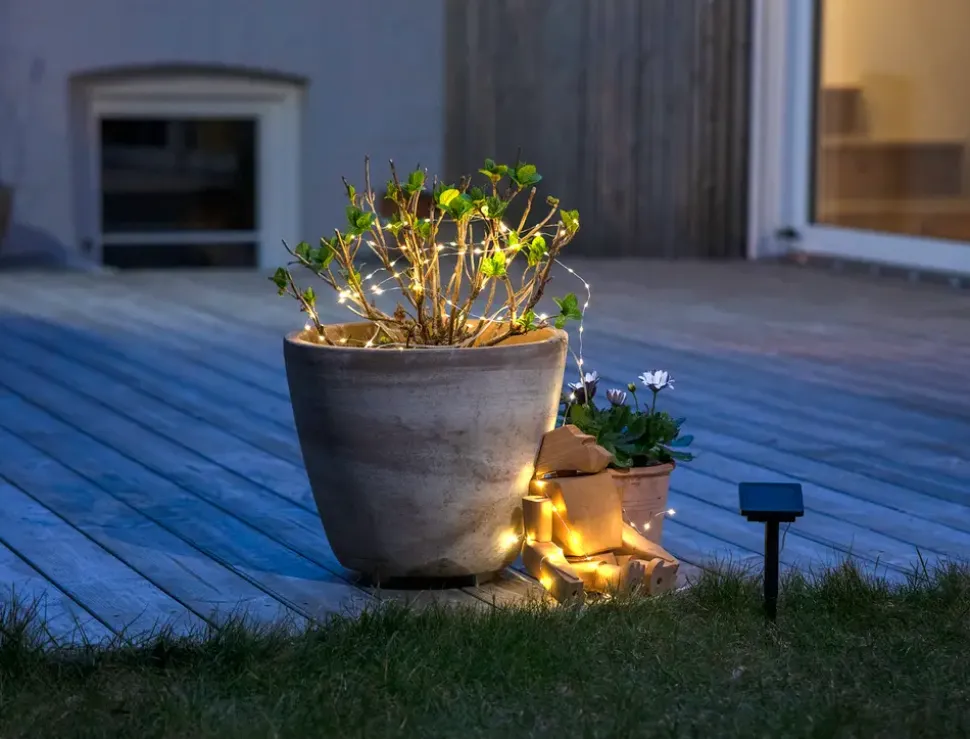 Solcellelyskæde med 100 stk. LED