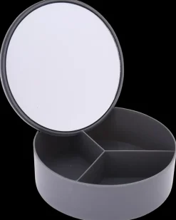 Spejl med organizer Ø14 cm - assorterede farver