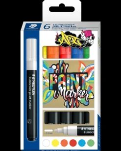 Staedtler Lumocolor paintmarker pen 6-pak