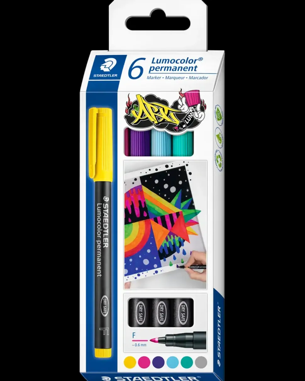 Staedtler Lumocolor permanent pen 6-pak