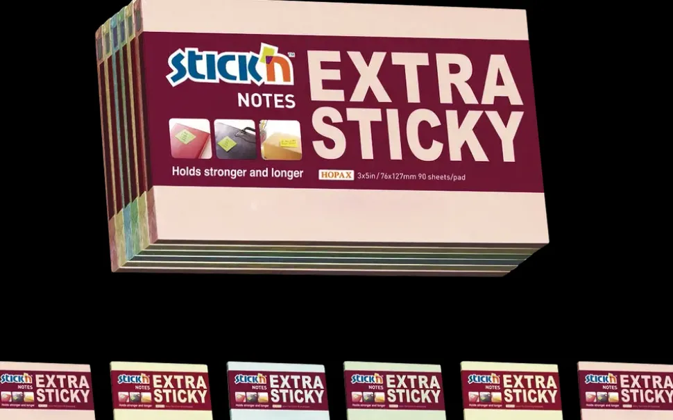 Sticky notes 76x127 mm 6 blokke - pastel farver