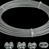 Stålwiresæt Ø3 mm 10 meter PVC