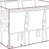 Sunsha Møbelovertræk 112 x 132 x 200 - sort