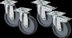 Tente Hjul drejeligt 100 mm 4-pak