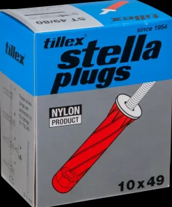 Tillex Plugs pan 5 x 55 mm - rød 25-pak