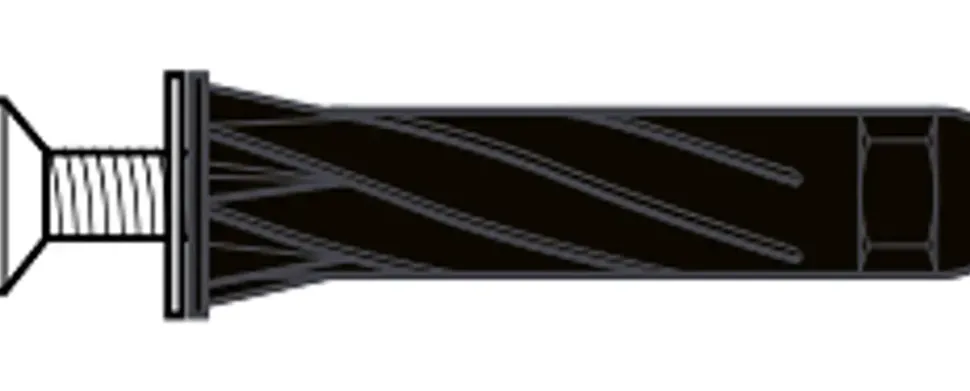 Tillex Plugs pan 5 x 65 mm - sort 25-pak