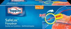Toppits Safeloc frysepose 1 L 20 stk.