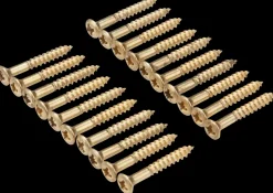 Træskrue messing 4 x 30 mm 20-pak
