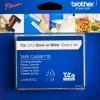 TZe tape 4 m - hvid/sort