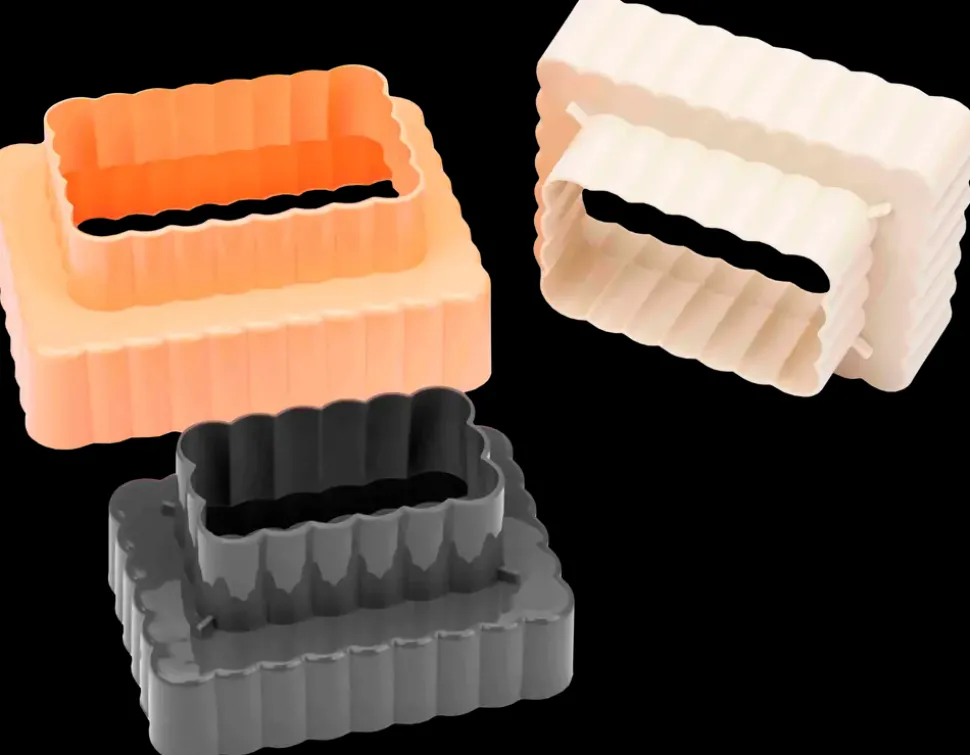 Udstiksform firkant 3-pak - assorterede farver