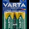 VARTA Genopladelig batteri - D 3000mAh 2-pak