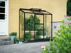 Vægdrivhus Altan 3 sort med 3 mm glas