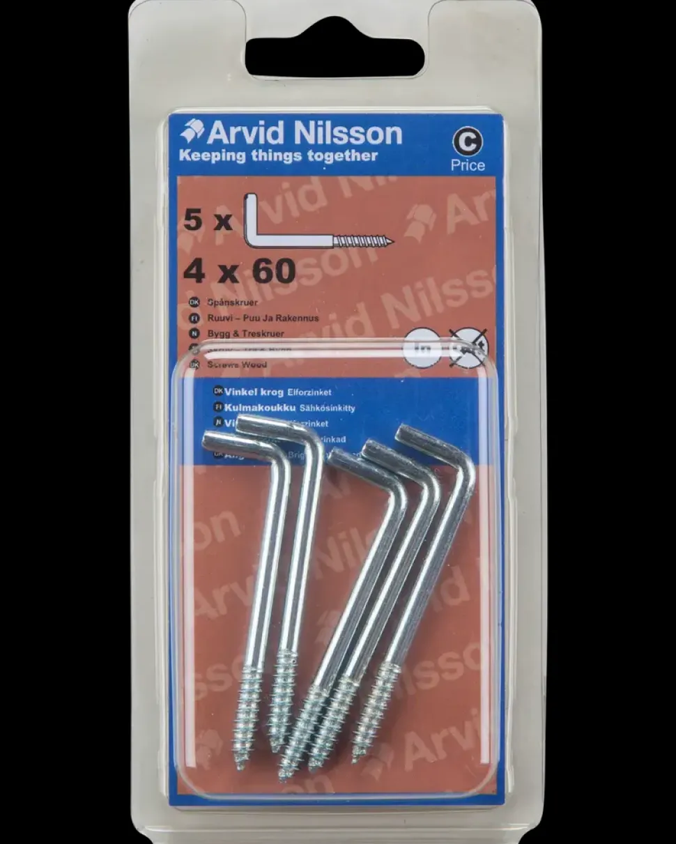 Vinkelkrog Ø4 x 60 mm 5-pak