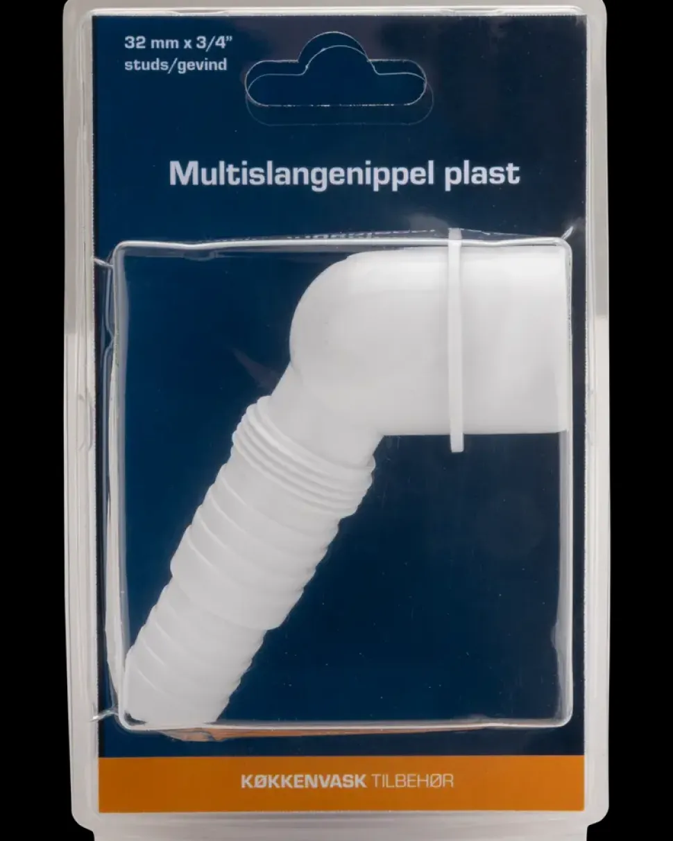 Vinkelslangestuds 3/4'' - Ø19-23 mm - 45°